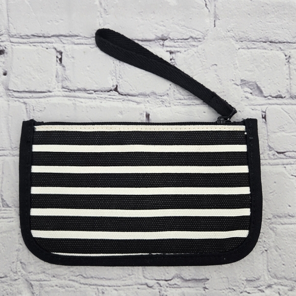 Lands' End Monochrome Horizontal Striped  Accessory Wristlet - Picture 6 of 7